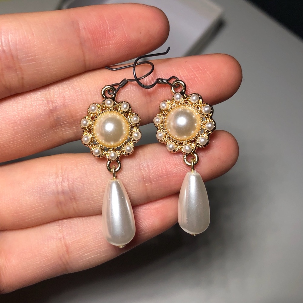 Vintage silver earring pin